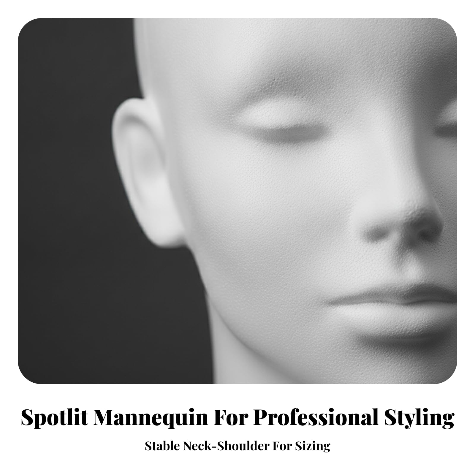 Leicht Mannequin-Kopf , Style to 5 , Color to 5