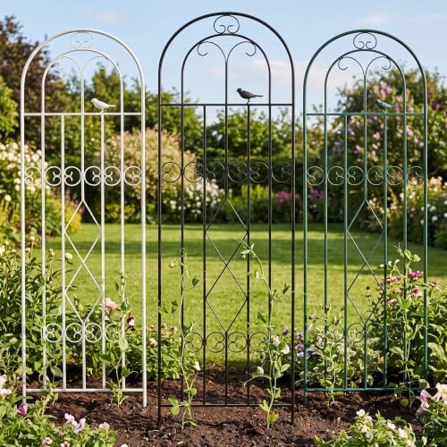 Celosía Jardín Metal Verde de 200 cm Resistente Exterior 4