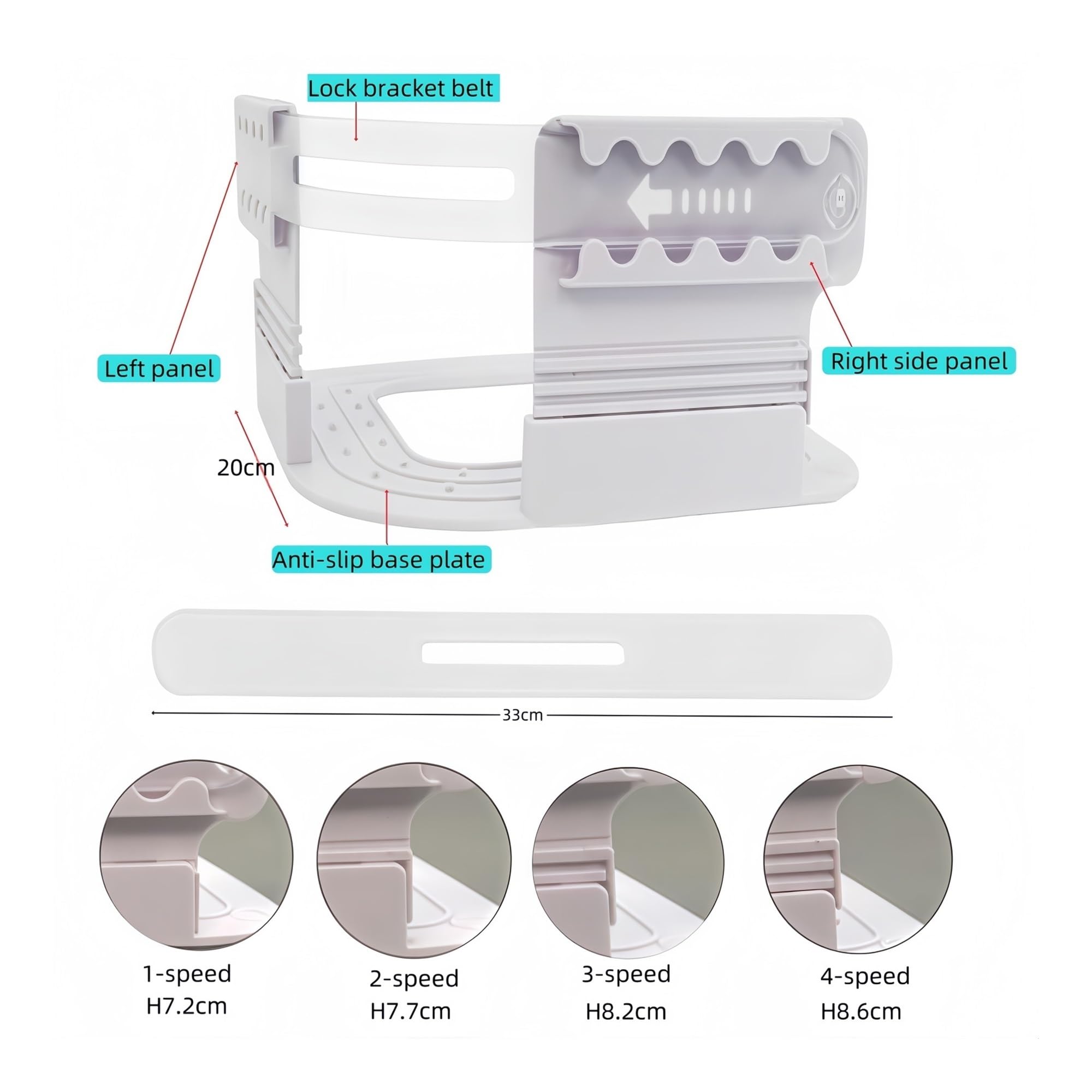 Generisch Verstellbarer Bettlakenclip, Rutschfester Befestigungsclip, Bettlakenclip kann das Bettlaken fest und fest halten(8pcs White)