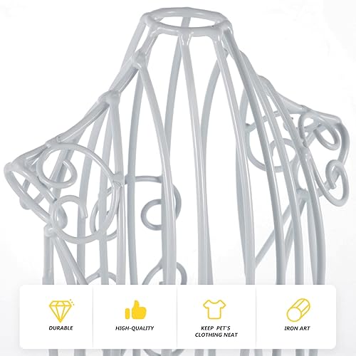 Miniatura 3 de POPETPOP Maniquí de forma de exhibición de vestido para mascotas, soporte de trípode para tienda en casa, ropa para mascotas, ropa para perros y