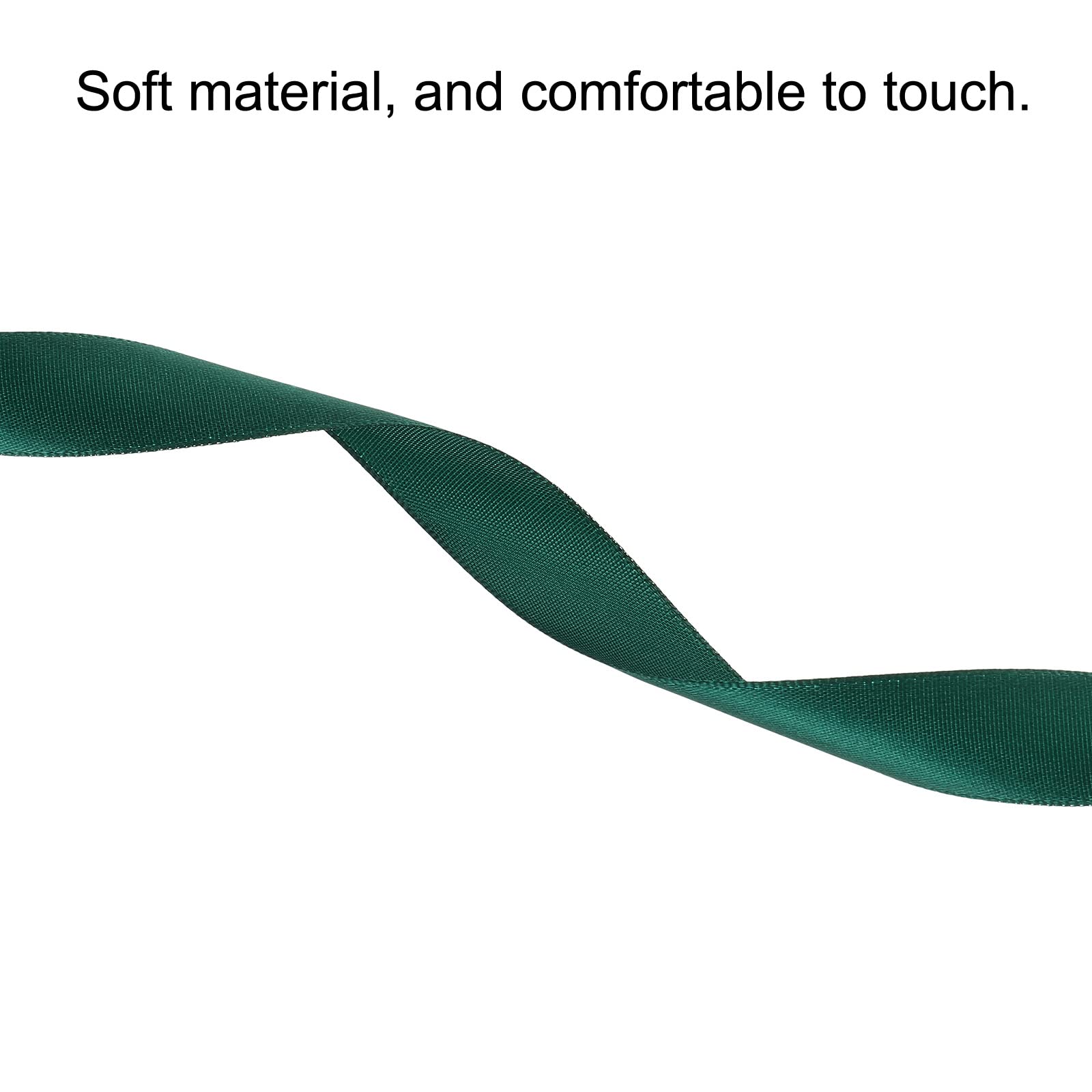PATIKIL 0.79 Inch Wide 100 Yards Satin Ribbon, Solid Crafts Roll for Party Home DIY Wrapping Decoration Dark Green - Image 3