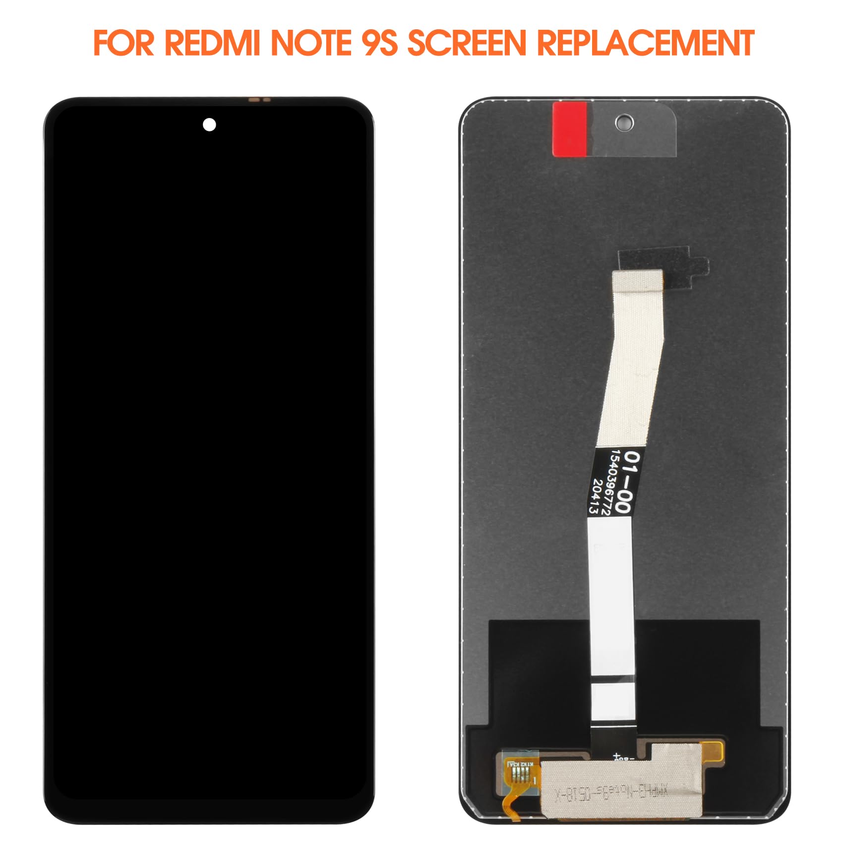 AGCUT LCD Display per Redmi Note 9S / 9 PRO LCD Schermo per Xiaomi Redmi Note 9S M2003J6A1G 9 PRO M2003J6B2G Sostituzione Schermo Touchscreen Digitazer Assembly con Riparazione, Nero