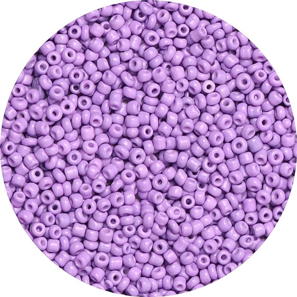 Gkelaly 2000Pcs Purple Glass Seed Beads Bulk for Jewellery Making 4mm Small Pony Beads for Bracelet Necklace Earring Making & Crafting