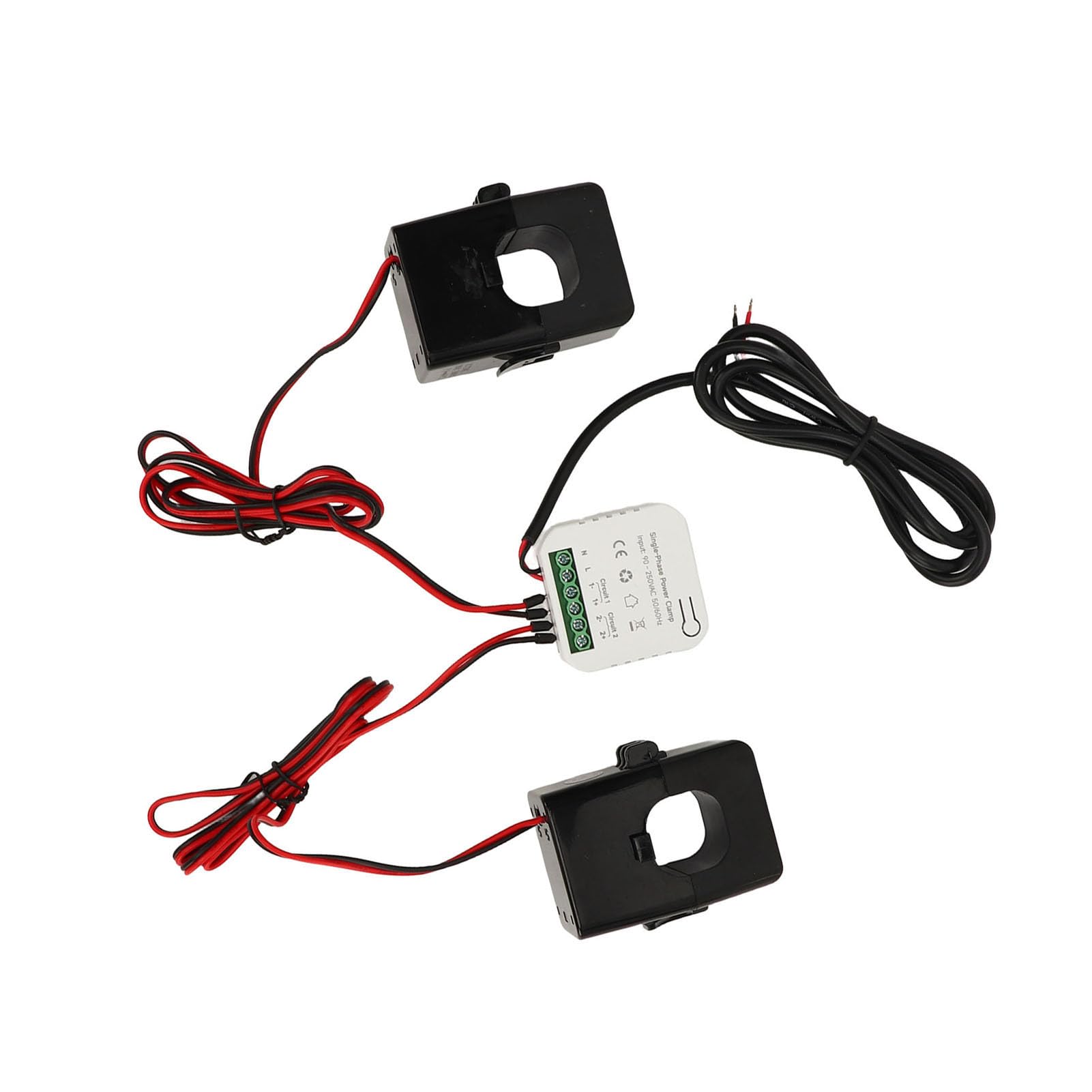 Contatore di Energia Intelligente Monofase con Sensore A Pinza CT 300 A - Monitoraggio Remoto per App Smart Life, Adatto per Proprietari di Impianti Solari Fotovoltaici