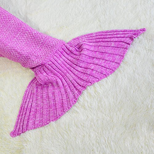 heartybay Crochet Mermaid Tail Blanket for Adult, Super Soft All Seasons Sleeping Mermaid Blanket (71