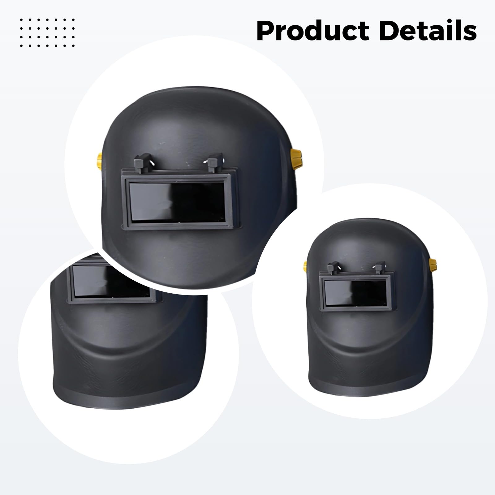 Casco de soldadura, máscara de soldadura montada en la cabeza con tapa frontal, ligero para uso a largo plazo, 32 x 20 cm, adecuado para múltiples aplicaciones de soldadura