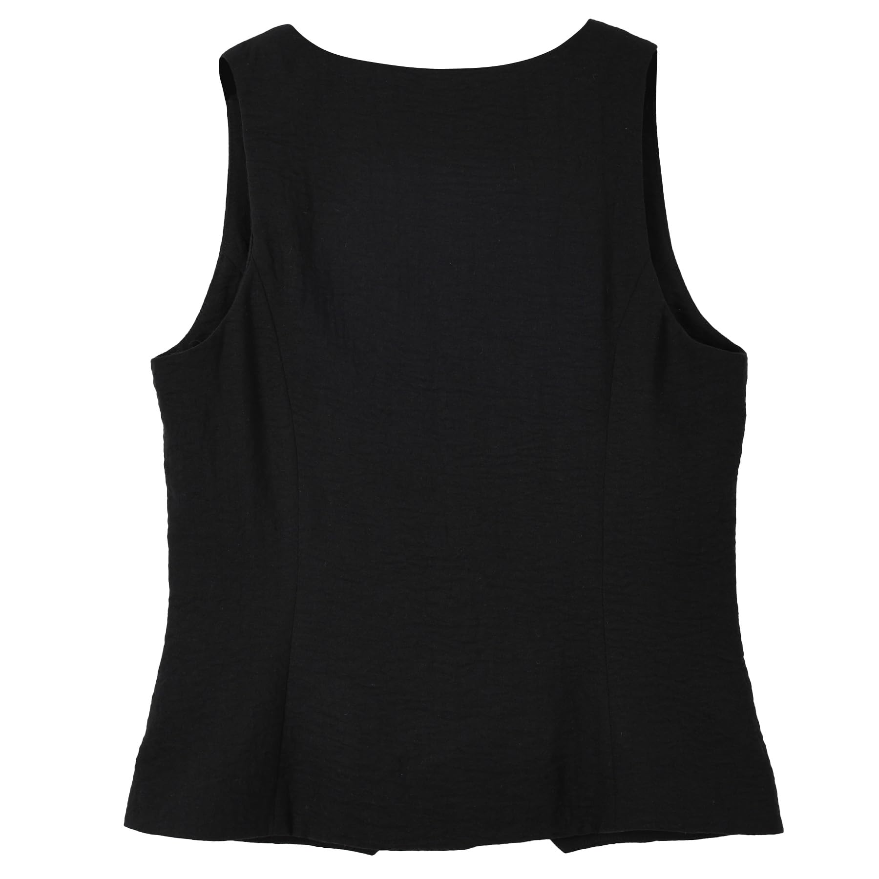 Amazhiyu Gilet da donna in misto lino, senza maniche, con bottoni, scollo a V, top estivo