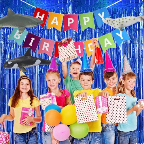 Image of TONIFUL 3Pcs Laser Blue Door Streamers, Photo Booth Backdrop Metallic Streamers Foil Fringe Curtains for Birthday, Christmas, New Year, Bachelorette, Grad Party Decor (9.9ft x 6.6ft)