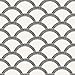 Tempaper Black and Cream Mosaic Scallop | Designer Removable Peel and Stick Wallpaper