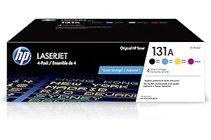 HP 131A Black, Cyan, Magenta, Yellow Toner Cartridges, 4-pack