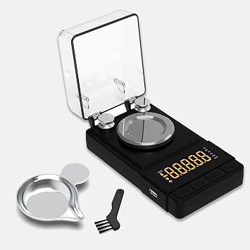 MAXUS 50g x 0.001g Milligram Powder Scale w/Sliver Powder Pans for Jewelry, Reloading