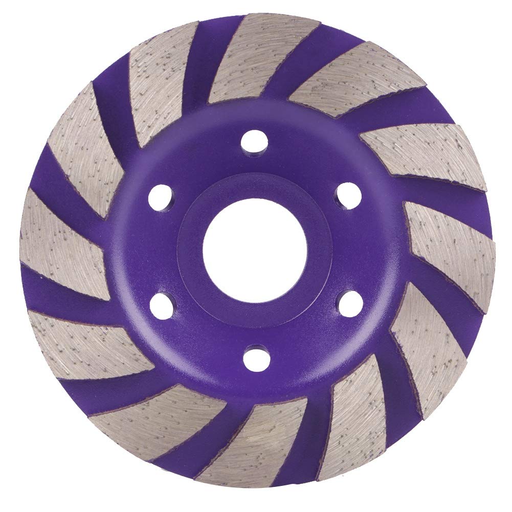 Mola per Lucidare, Disco per Mola per Superficie a Tazza, 100 40 Giri Al Minuto 100 Mm X 5 Mm 6 Fori Mola per Lucidatura a Segmenti Diamantati per Marmo, Pietra Di Cemento