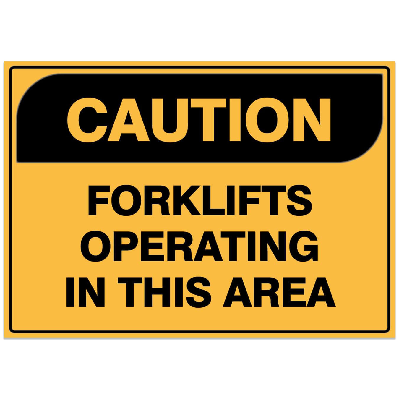 Caution Forklifts Operating In This Area Safety Sign Metal Tin Sign 12x8 inch for Industrial & Commercial