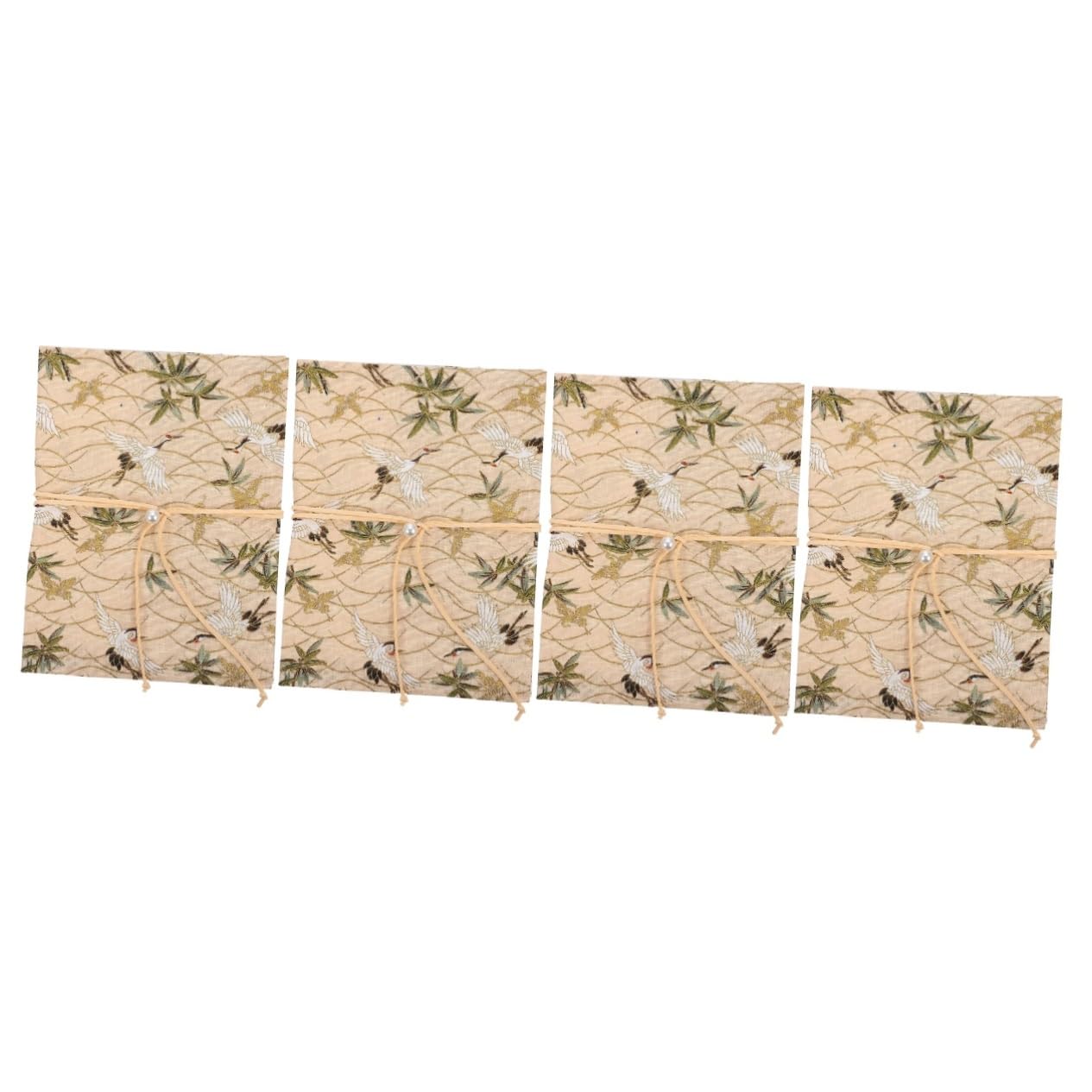 4piezas Cubierta De De Diseño De Grulla Dorada Reutilizable Para Cuadernos y Para
