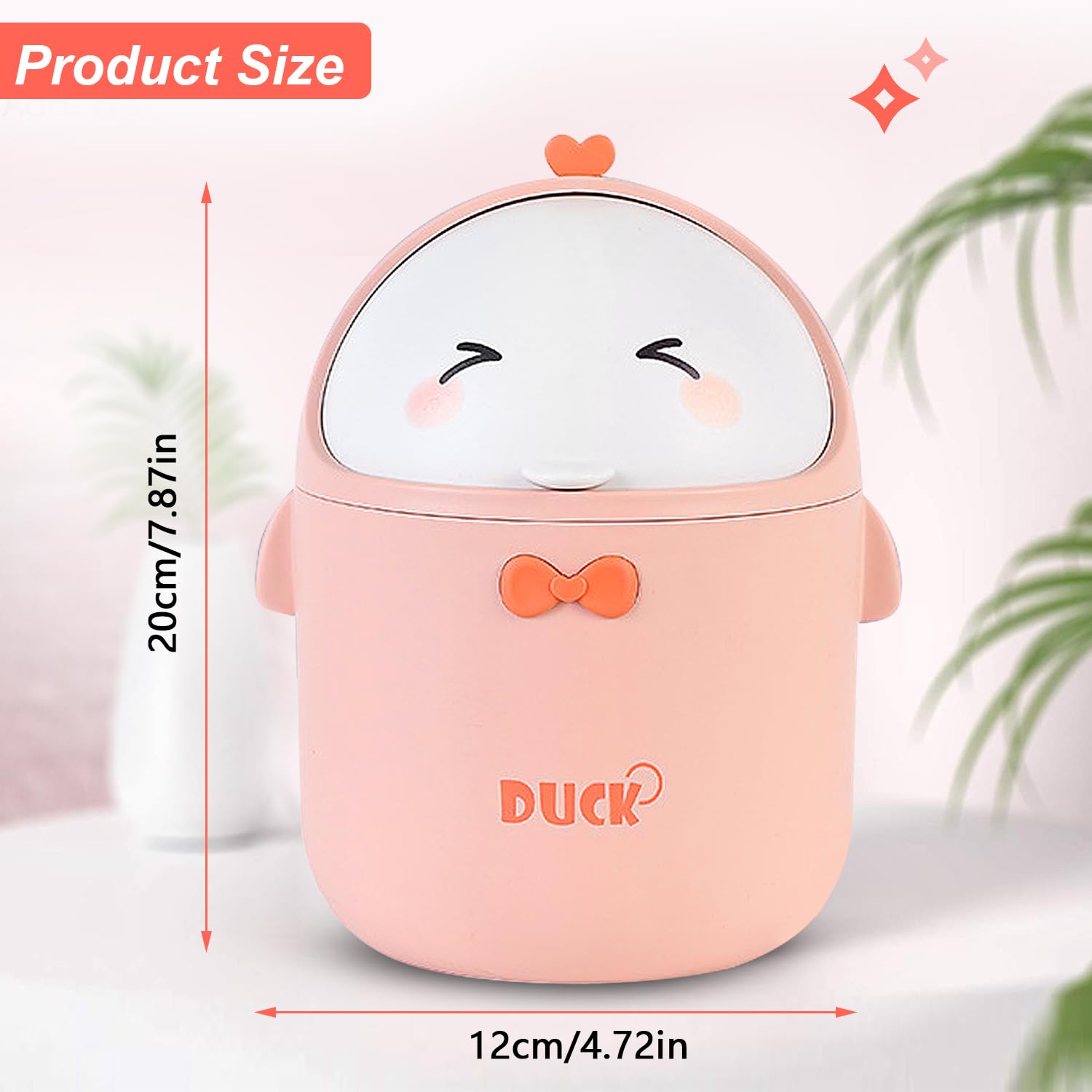 Mini Poubelle De Bureau Mignonne, Corbeille À Papier En Forme Animal De Chat De Dessin Anime Avec Couvercle Pivotant 96033309