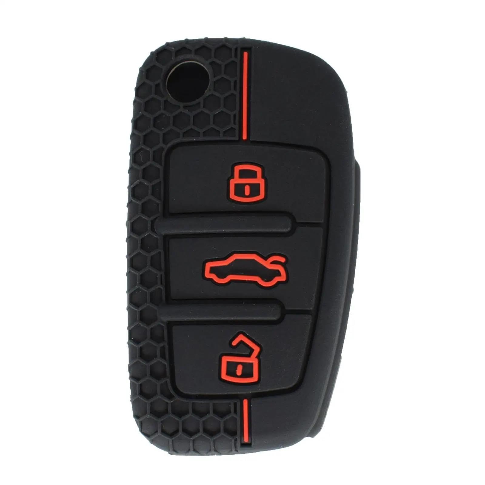 Car Key Cover Silicone Car Key Cover Shell For A1 A3 A4 A5 A6 A7 A8 R8 TT S5 S6 S7 S8 Sq5 Q5 Q7 Rs4 Fold Flip Remote Key Case Fob Keyless Key Shell