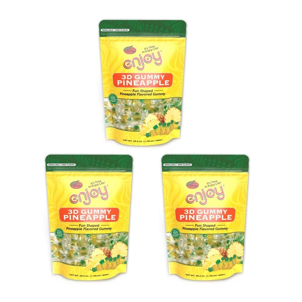 Amazon.com : 3D Gummy Pineapple Large 28.2 Ounce Bag Pack of 3