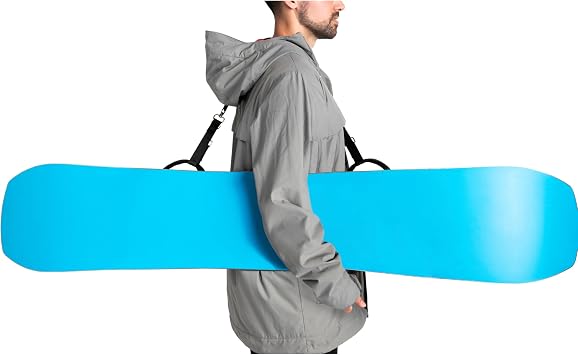 ArcticStrapTM - Over the shoulder snowboard strap - easy to use, fits in jacket pocket, adjustable length, water-resistant, rust-resistant, holds any snowboard