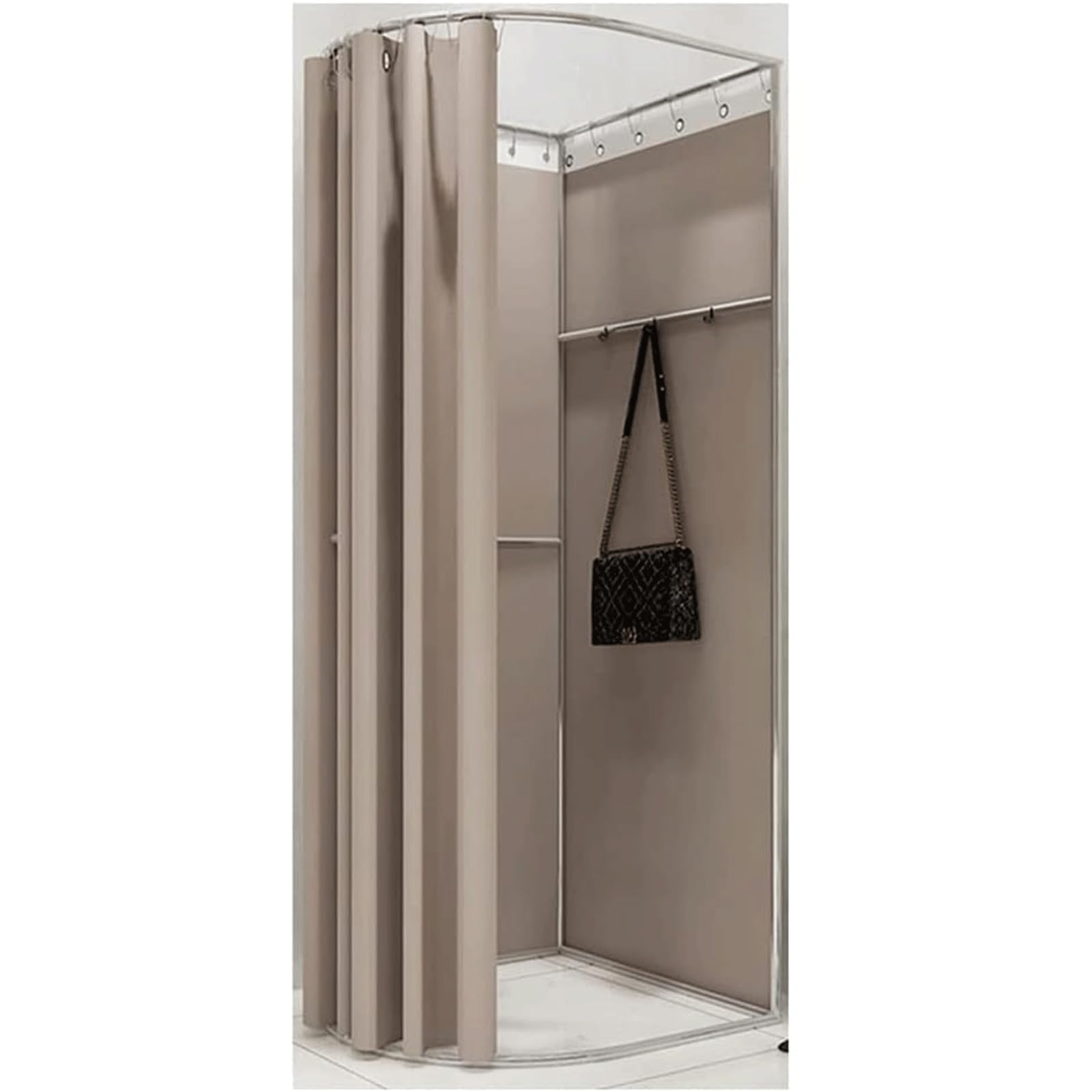 SIAMZYWV Changing Room Portable Changing Room Include Hook Up Metal Frame Fitting Room Temporary Clothing Store Easy to Assemble Dressing Room Privacy Space