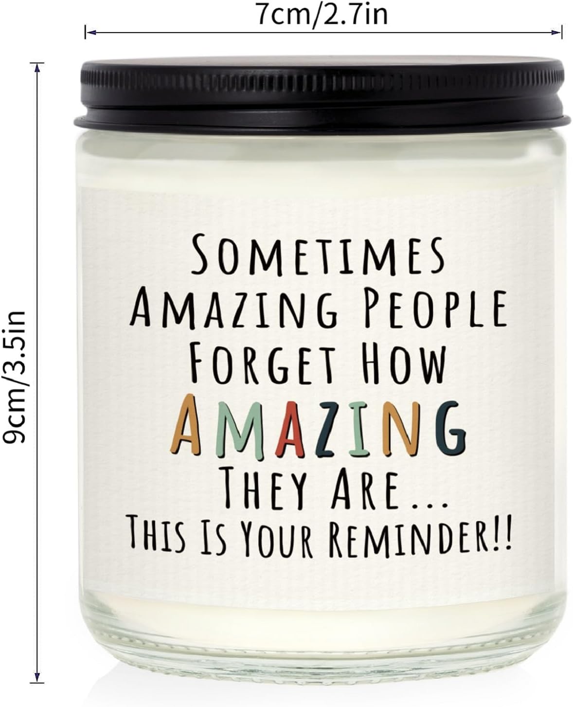 Craftique Gifts for Women, Birthday Gifts for Women- You're Amazing Candle- Friendship/Thank You/Inspirational Gift for Woman Her Friend Teacher Mom Girlfriend Sister Bestie Lavender - Image 9