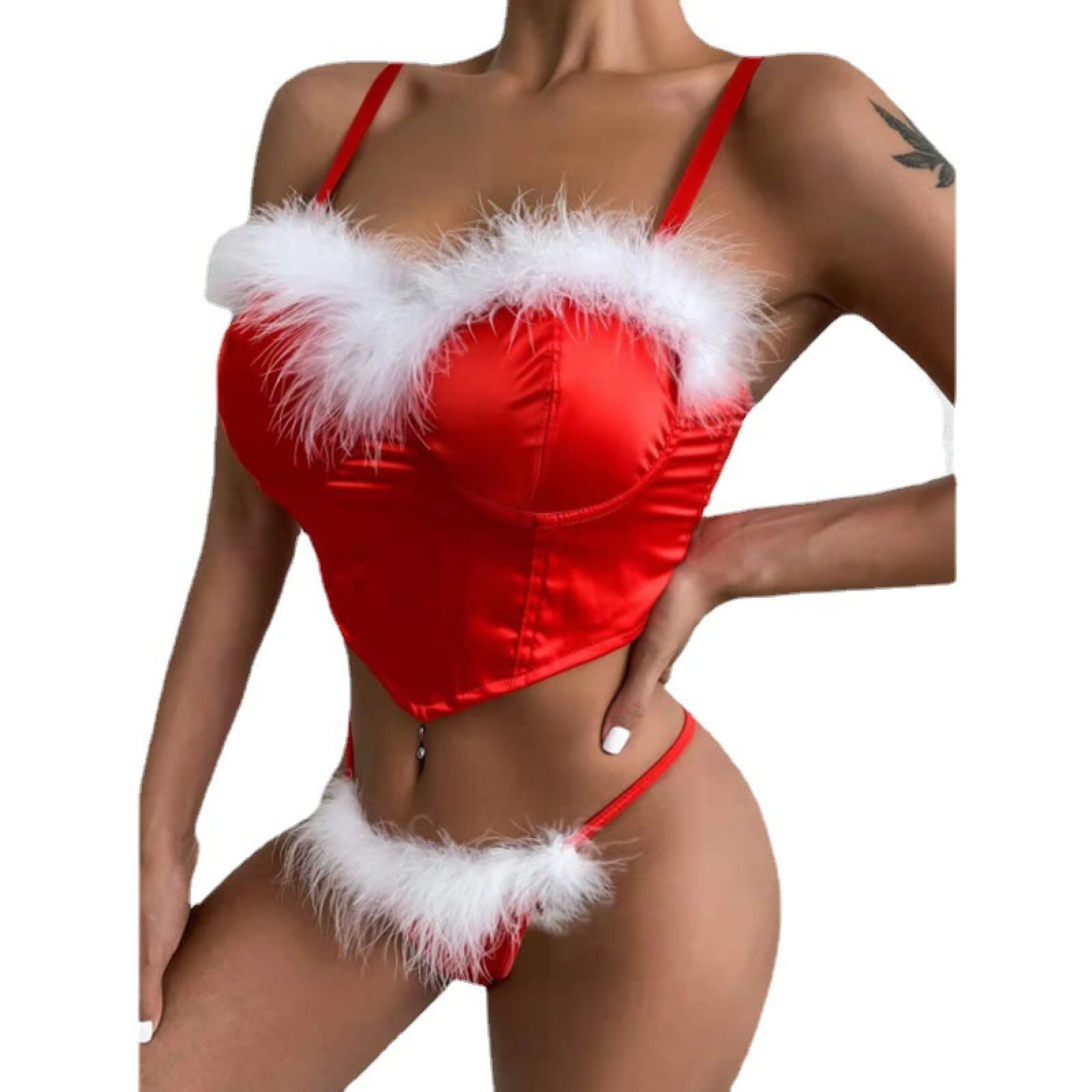 Intimo Scavato Temptation Christmas Elk Peluche Cosplay Uniforme