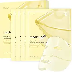 Máscara de Gel Facial Iluminador da m.edicube | Máscara Facial Noturna para Pele com Brilho de - Elasticidade, Hidratação, Firmeza e Hidratação | pele, 28g x 4ea