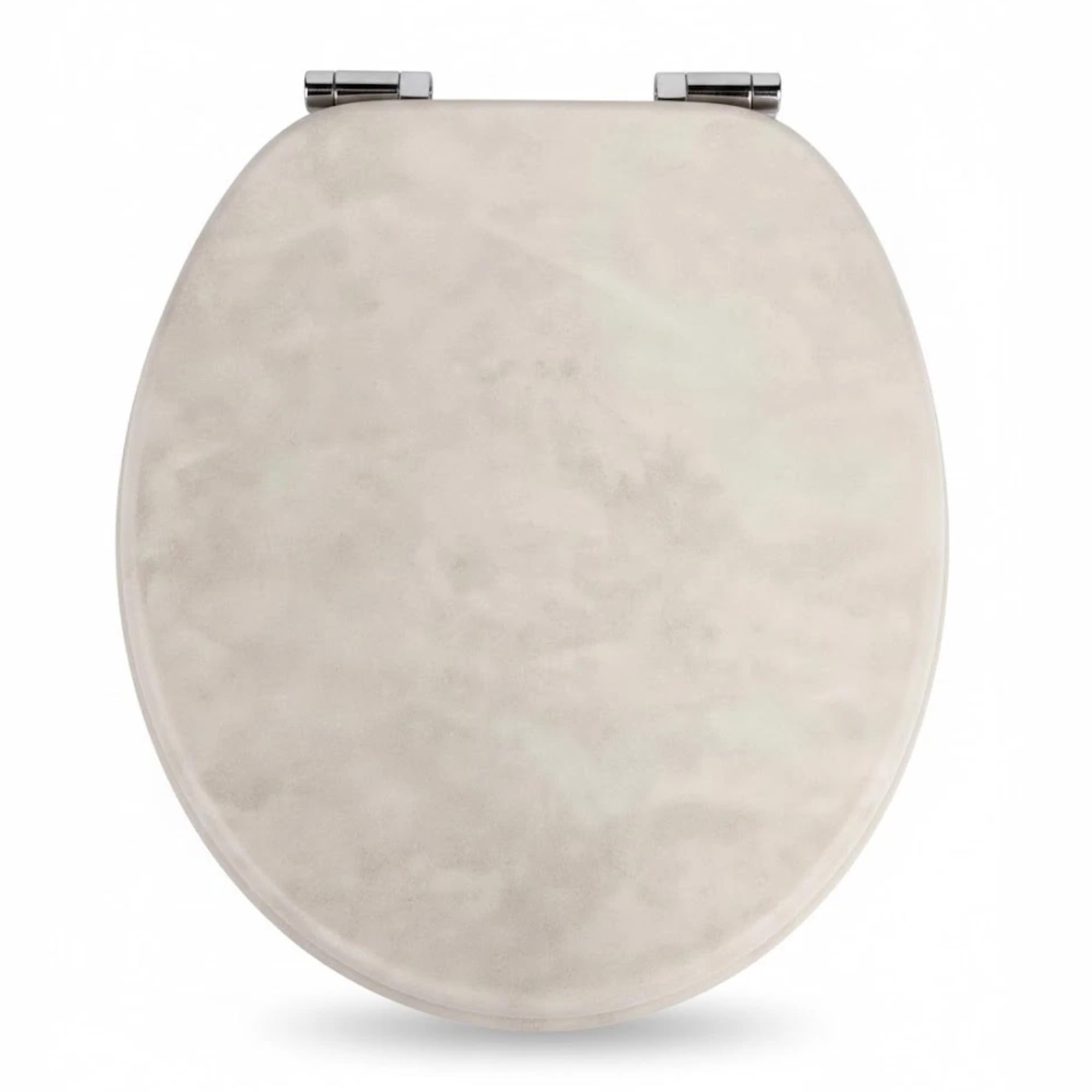 Duas Multiple Colour Options 18" Universal Mdf Wc Toilet Seat – Easy Fit With Strong Zinc Alloy Hinges, Smooth Wipe Surface – Fits All Water Closets (Natural Stone)