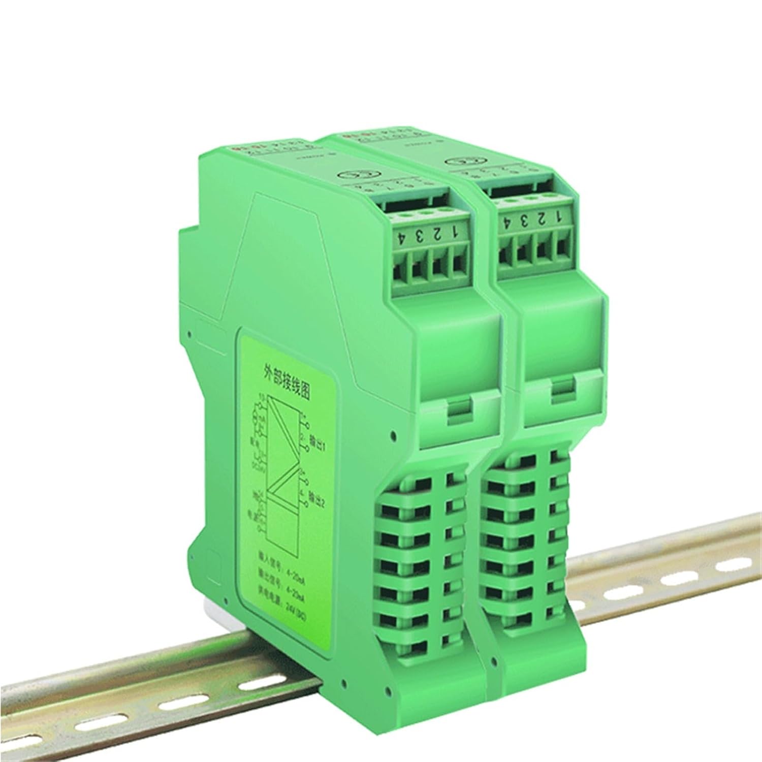 4-20mA to 0-10V DC Signal Isolator 0-10mA 0-20mA to 0-10V 0-5V 1-5V Analog Signal Isolator 1 in 1 Out 1 in 2 Out(1 Input 2,Out 0-20MA_Input 0-10V_DC24V)