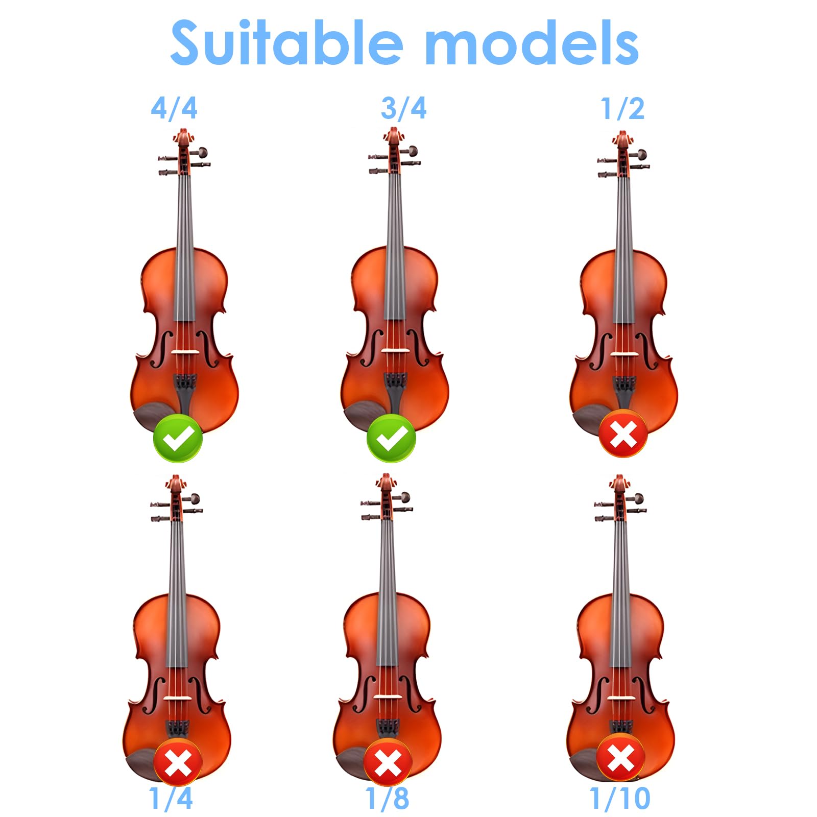Violin Shoulder Rest for 4/4 and 3/4 Size - Image 2