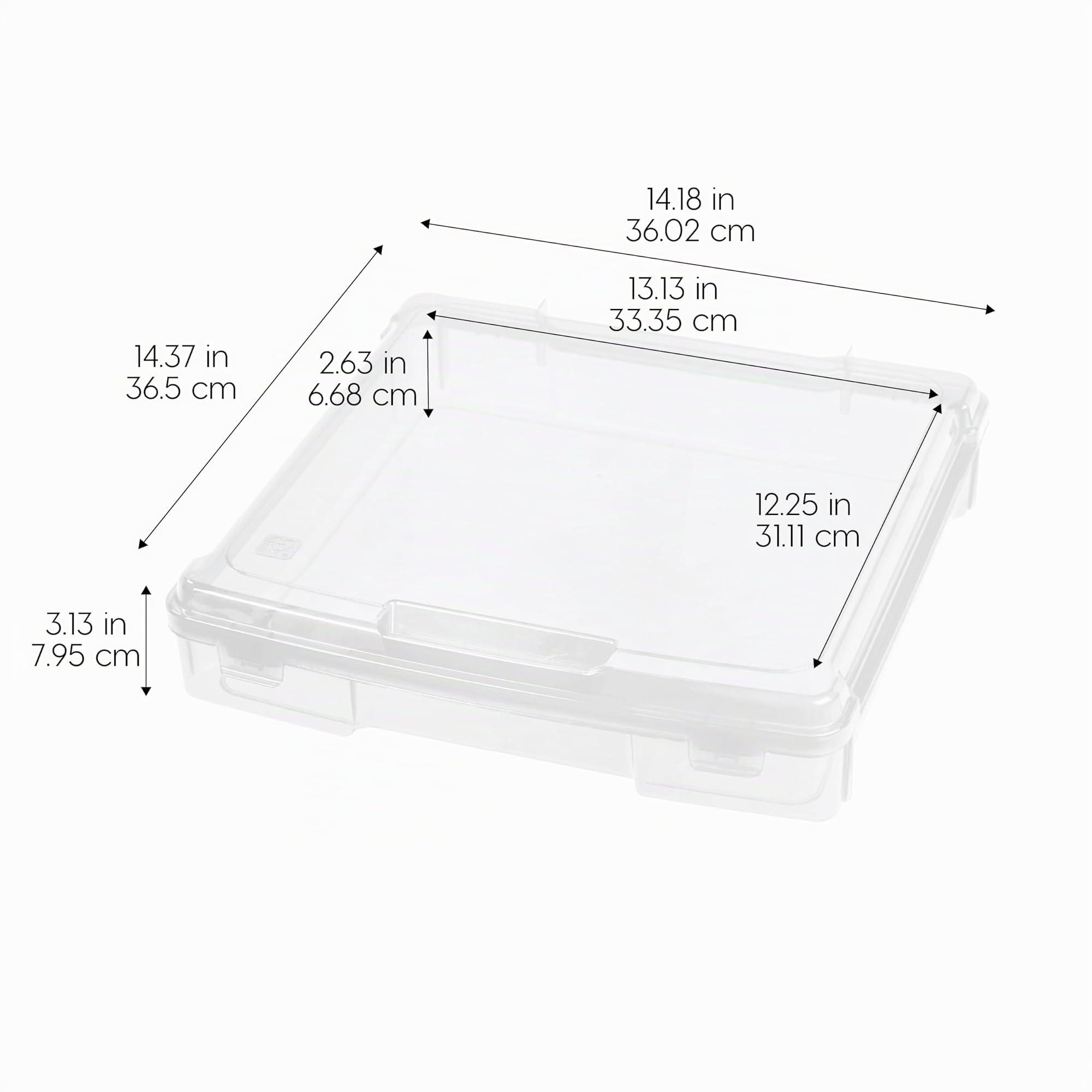 Iris Ohyama, Tragbare Aufbewahrungsbox mit Deckel flach, Schreibtisch Organizer, Transparent, 10L, 6er-Set, Dokumenten Aufbewahrung, Dokumenten Organizer, Für Dokumentenbox, BPA Frei, SBC-350