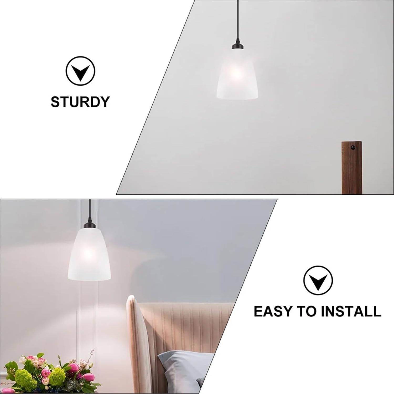 Chandelier Candle Covers 6-Pack Tulip Shape Lamp Covers, 42mm Opening Plastic Chandelier Screen Supply
