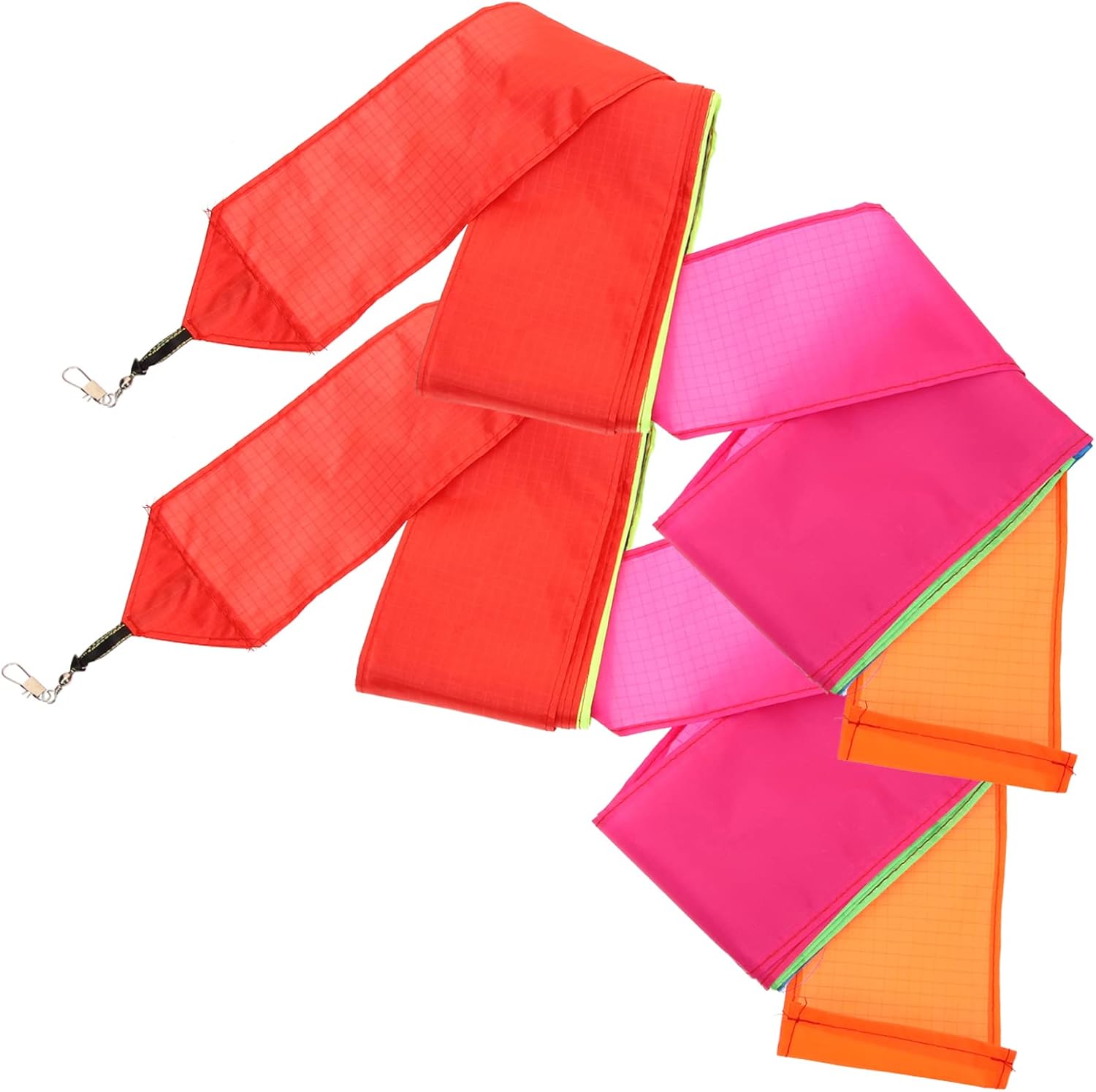 UPKOCH Rainbow Kite Tail Tube 2Pcs Nylon Cloth Outdoor Streamers