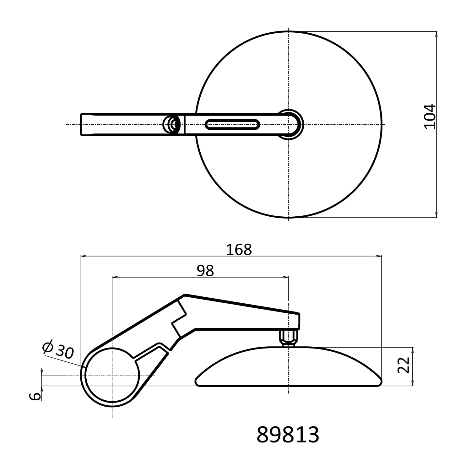 DAYTONA coppia specchietto bar-end a manubrio corto DM9, omologazione E