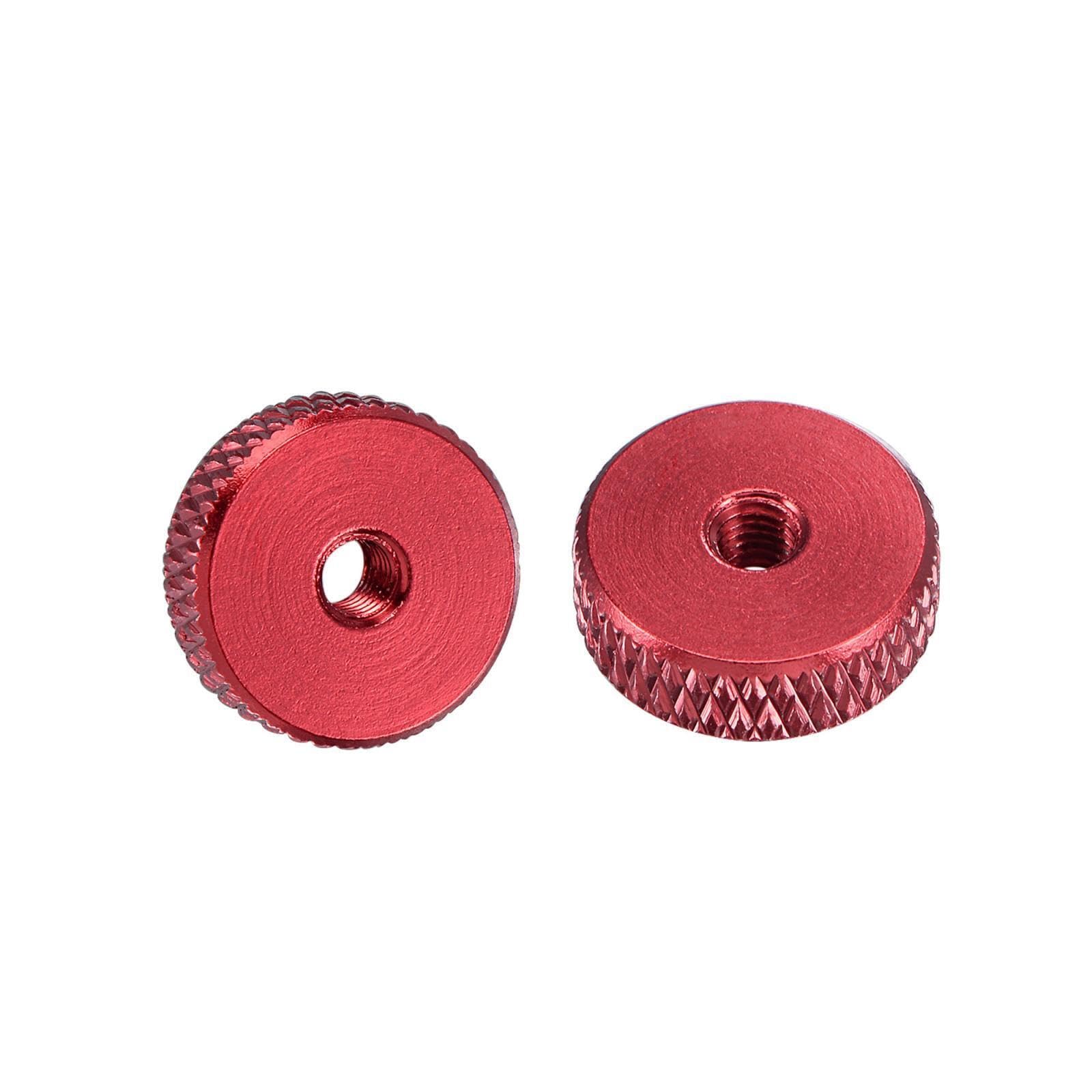 Tool Parts and Accessories M3x12mmx4mm Flat Knurled Nut Thumb Nuts Adjusting Aluminum Alloy Red 10Pcs (#CN-140824-07344)