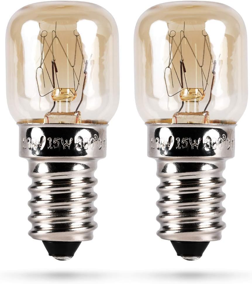 HEITECH Oven Light Bulb 15 W E14 Heat Resistant up to 300 Degrees for Ovens, Grills, Microwaves with T22 Capsule, 75 Lumens & 2600 K