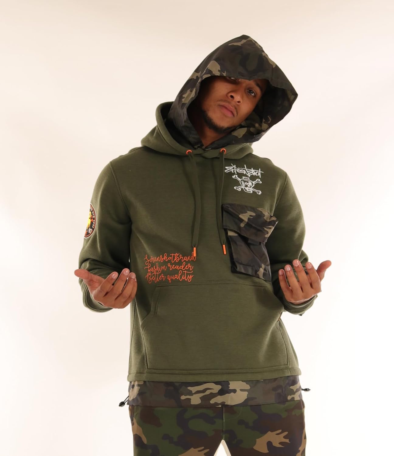 SCREENSHOT-FLEECE HOODIE 4202 Mens Urban Streetwear NYC Graffiti Embroidery Patch Fleece Pullover Sweatshirt Hoodie - Image 2