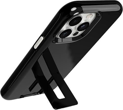 Tech21 EvoCrystal Kick case for iPhone 14 Pro - MagSafe Compatible - Impact Protection - Kickstand - Obsidian Black