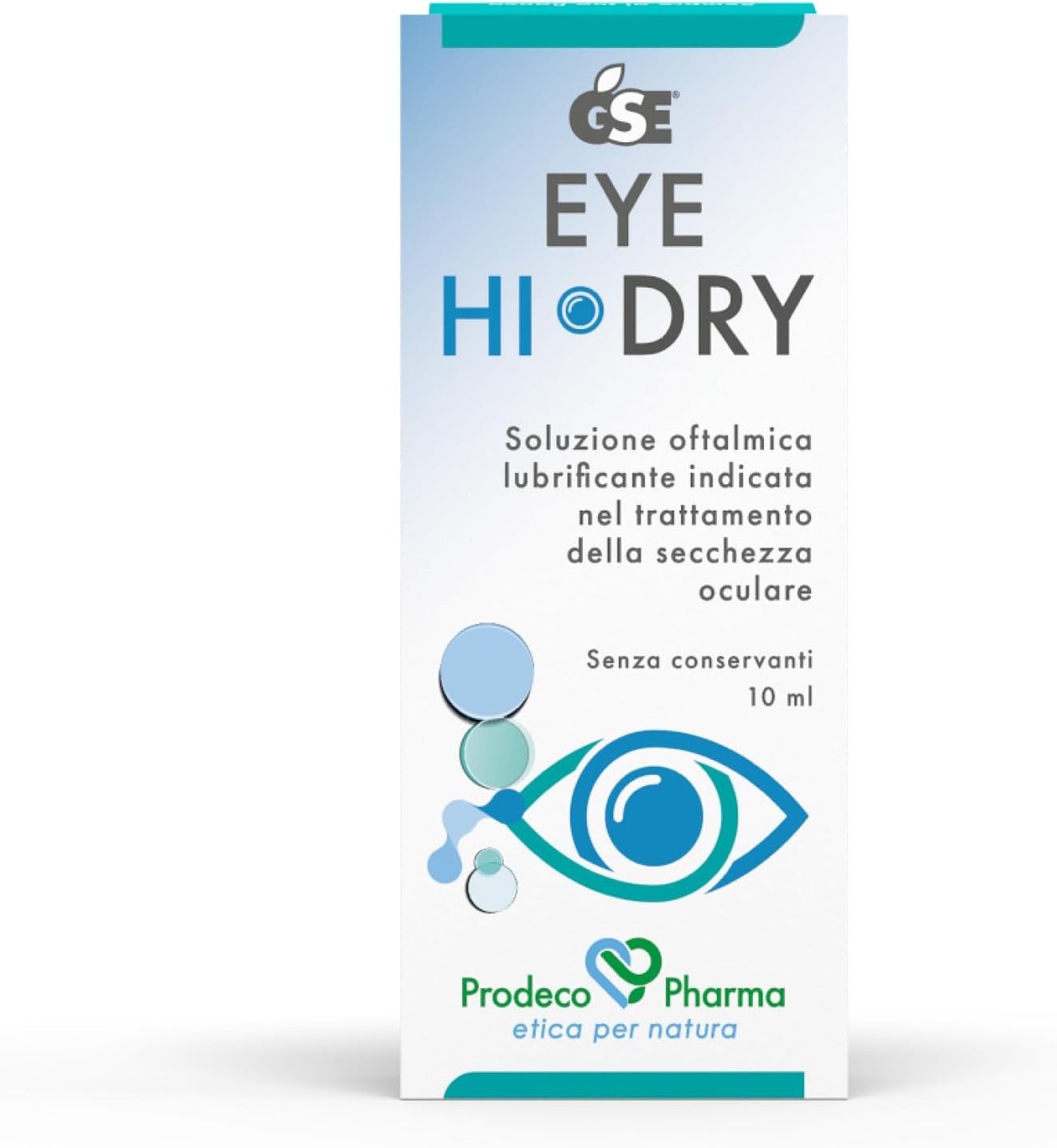 Prodeco Pharma GSE Eye Hidry Soluzione Oftalmica Lubrificante 10 ml - per il Trattamento della Secchezza Oculare - Senza Conservanti - Flacone Mult…