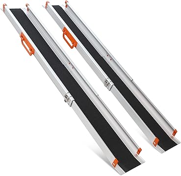 未使用品　Ruedamann 伸縮式アルミスロープ　MR107-5 MR107W-5 伸縮車椅子用スロープ 2本セット 段差解消 Ruedamann