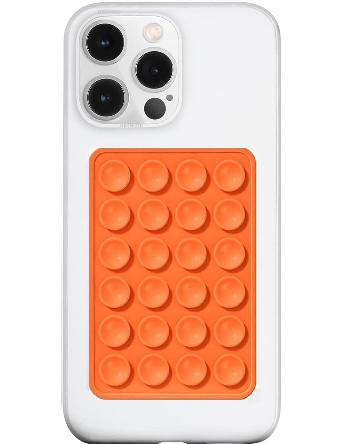 Suction Phone Case, Phone Suction Sticker, for Hands-Free Mobile Accessory Holder Grip, Video Phone Accessory Compatible Mirror, Shower, Chipku for Mobile [Orange] [Pack of 1]-image-29