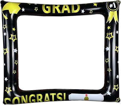 Soochat Graduation Photo Booth Frame Inflatable Graduation Photo Booth Props Congrats Grad Photo Booth Prop for Grad Party Decorations
