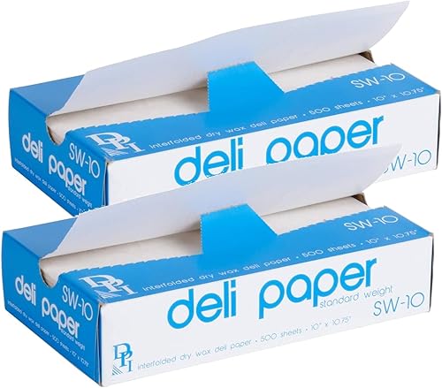 Paquete de 2 papel encerado Durable Packaging de 10 x 10 34 pulgadas entrelazado
