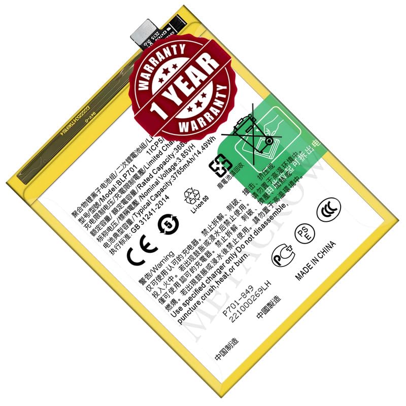 Image of Original BLP701 Battery Compatible for Oppo Reno (CPH1917, PCAM00, PCAT00) - (3765mAh) - 1 Year Warranty JK1