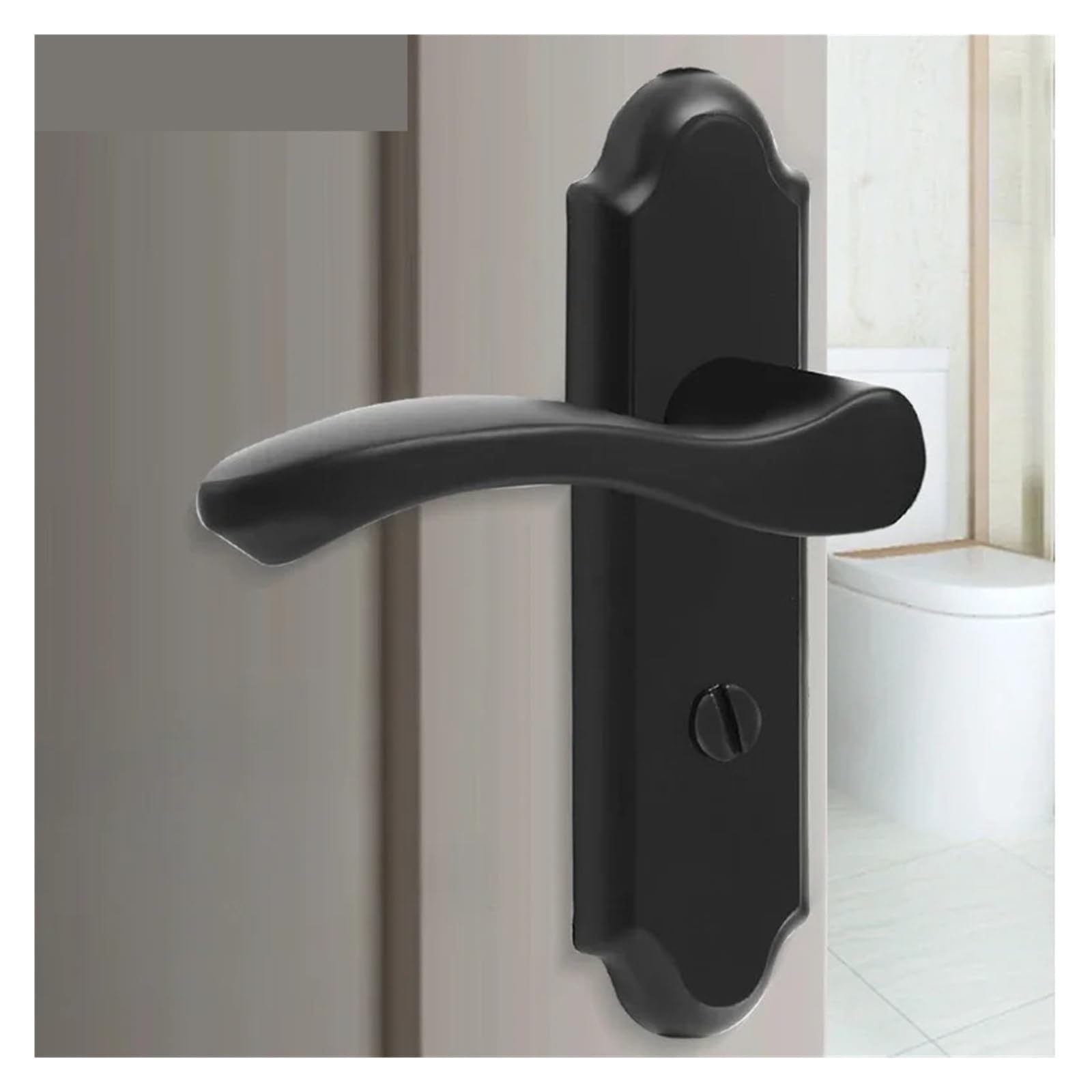 Cerradura de manija de acero inoxidable sin llave para baño B, pomo interior