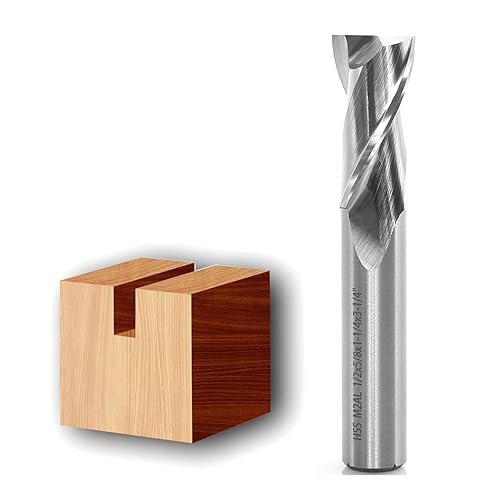 Promsa Broca de enrutador en espiral con vástago de 14 de pulgada, diámetro de corte de 18 de pulgada, longitud de corte de 1 pulgada, brocas de