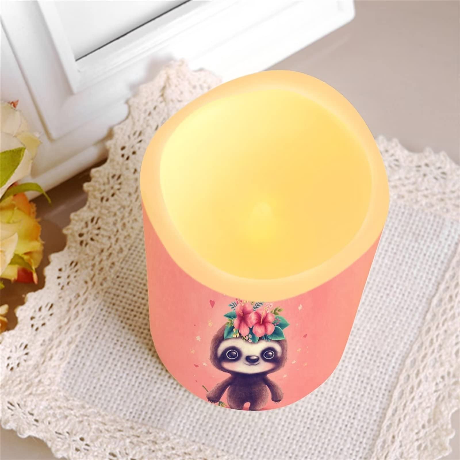 DISNIMO Candele a LED senza fiamma, a batteria tremolante pilastro in vera cera elettrica set con timer di controllo remoto per caminetto domestico decorazione natalizia, confezione da 4