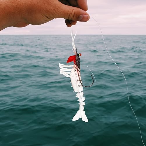 Miniatura 2 de 5 uds. Señuelos de camarón de pesca luminosos Señuelos de camarón de PVC Señuelos de pesca cebos falsos de simulación de camarones cebos