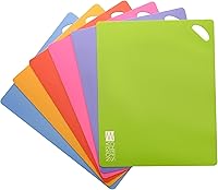 Chef's Vision Flexible Cutting Mats Set of 6 - Color-Coded Non-Slip 15x12 Inch Kitchen Cutting Boards for Safe Food Prep