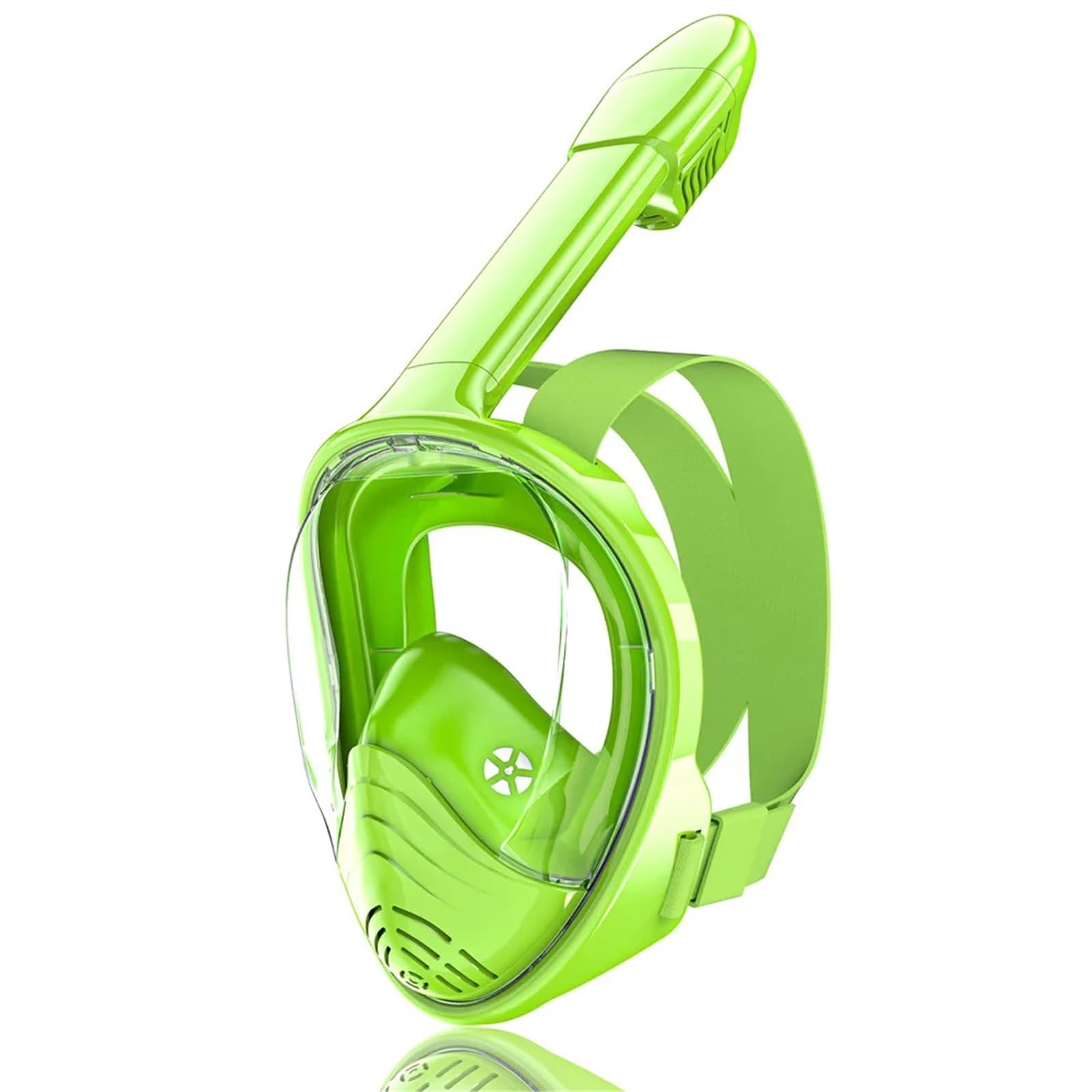 Masque Masque de plongée intégral avec Tuba et Support de caméra Amovible, Vue Large, antibuée et antifuite Diving Masks(Green)