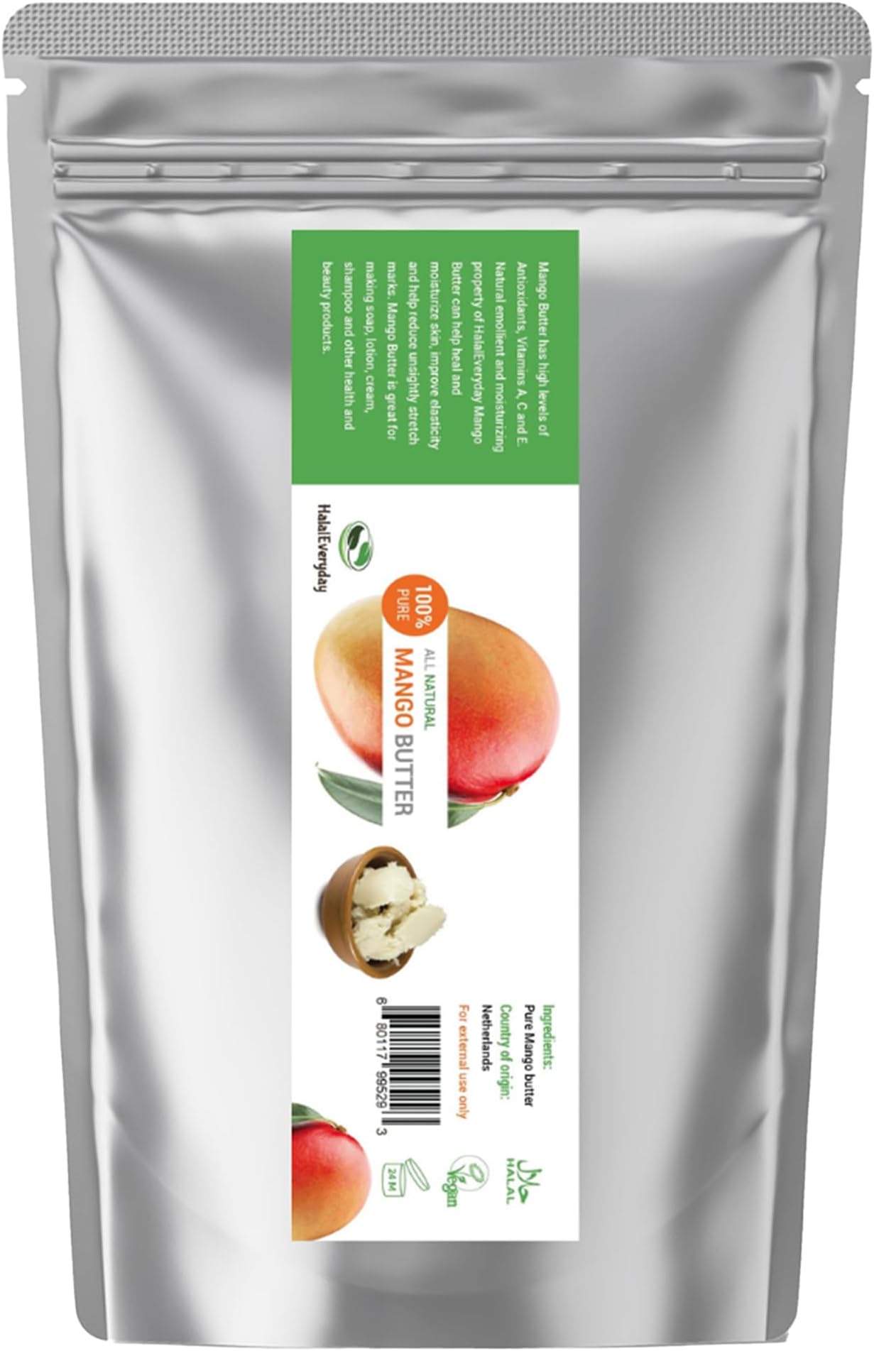 Mango Butter White Raw, 1 Lb